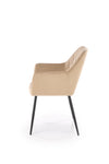 Sedia da pranzo in velluto K558 Beige (2)