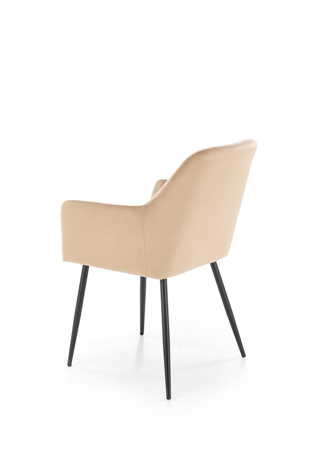Sedia da pranzo in velluto K558 Beige (4)