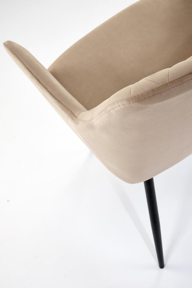 Sedia da pranzo in velluto K558 Beige (7)