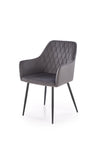 Sedia da pranzo in velluto K558 Grigio