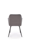 Sedia da pranzo in velluto K558 Grigio (1)