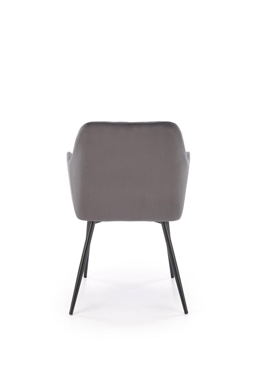 Sedia da pranzo in velluto K558 Grigio (1)