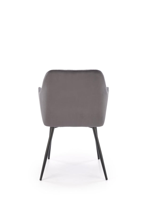 Sedia da pranzo in velluto K558 Grigio (1)