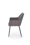Sedia da pranzo in velluto K558 Grigio (2)