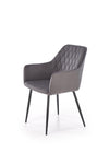 Sedia da pranzo in velluto K558 Grigio (3)
