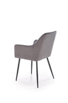 Sedia da pranzo in velluto K558 Grigio (4)