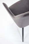 Sedia da pranzo in velluto K558 Grigio (6)