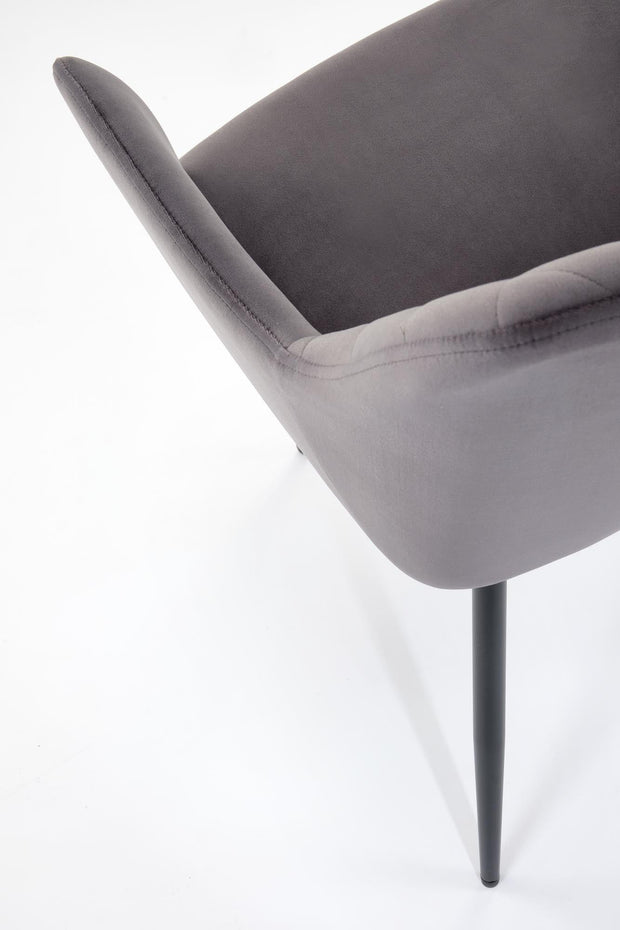 Sedia da pranzo in velluto K558 Grigio (6)