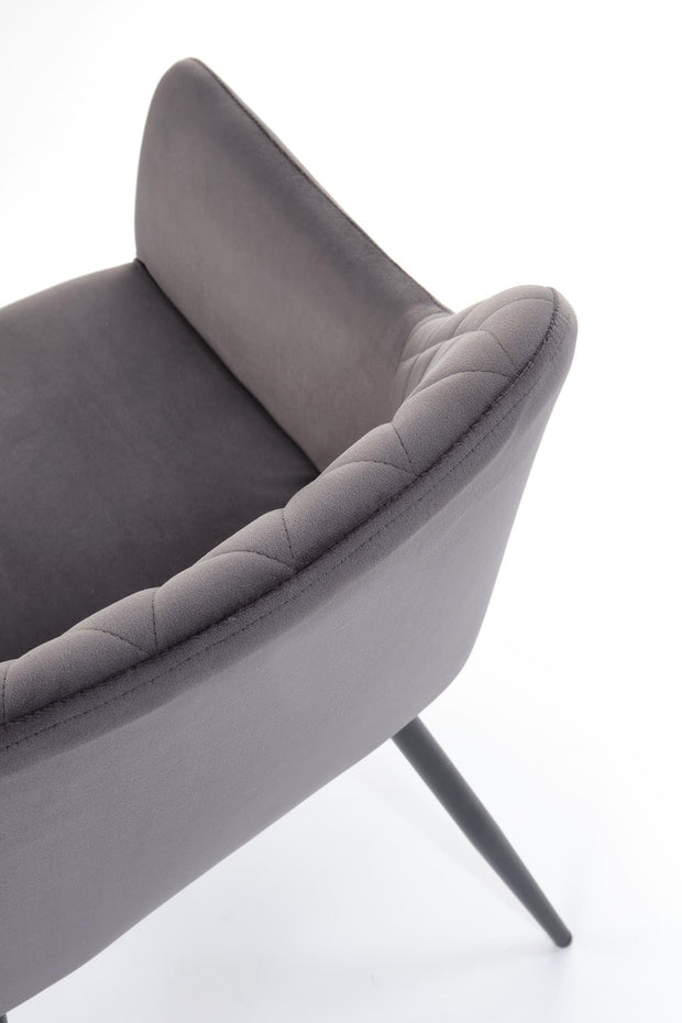 Sedia da pranzo in velluto K558 Grigio (7)