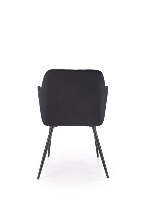 Sedia da pranzo in velluto K558 Nero (1)