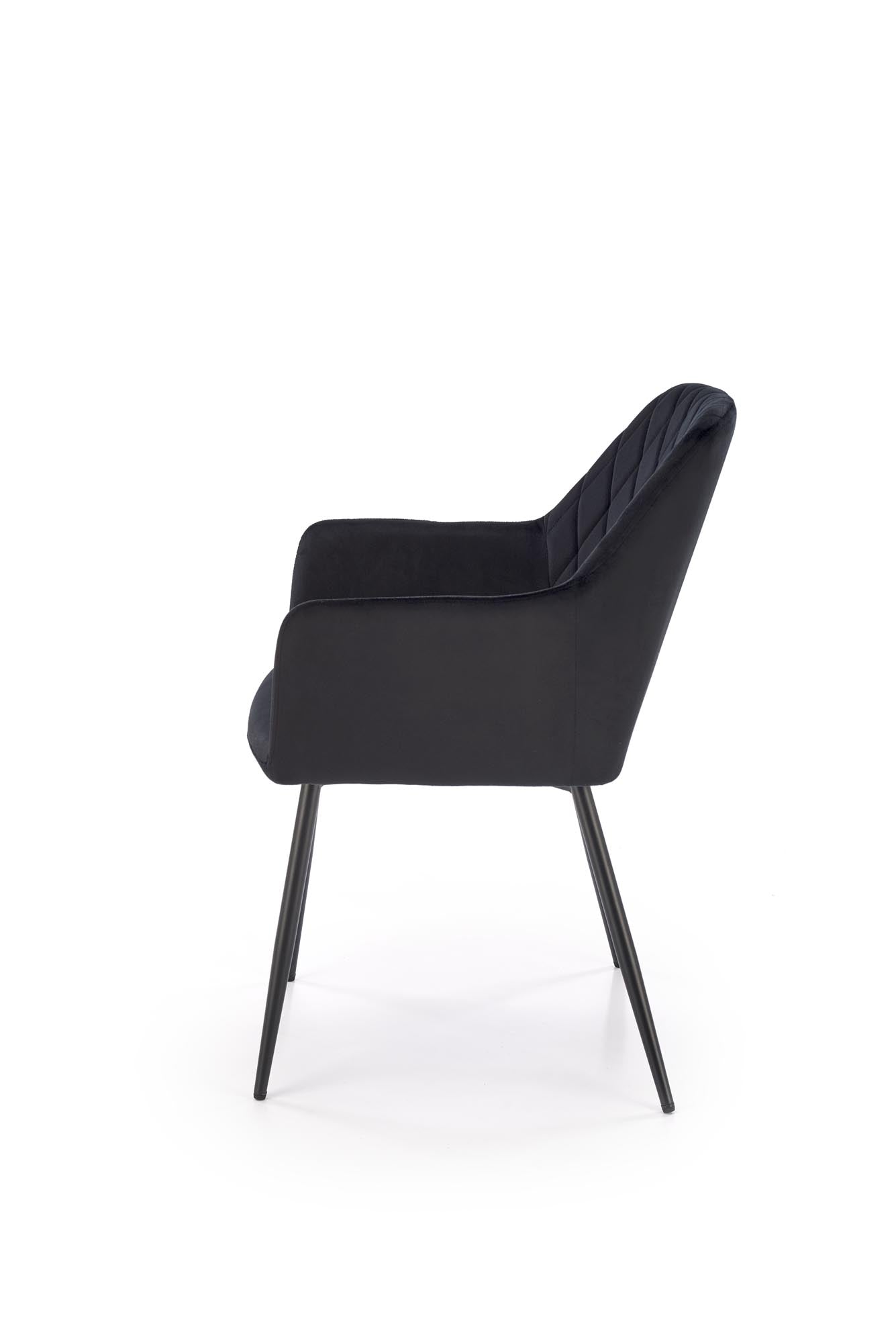Sedia da pranzo in velluto K558 Nero (2)