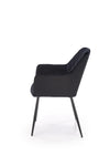 Sedia da pranzo in velluto K558 Nero (2)