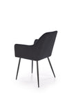 Sedia da pranzo in velluto K558 Nero (4)