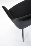 Sedia da pranzo in velluto K558 Nero (6)