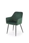 Sedia da pranzo in velluto K558 Verde