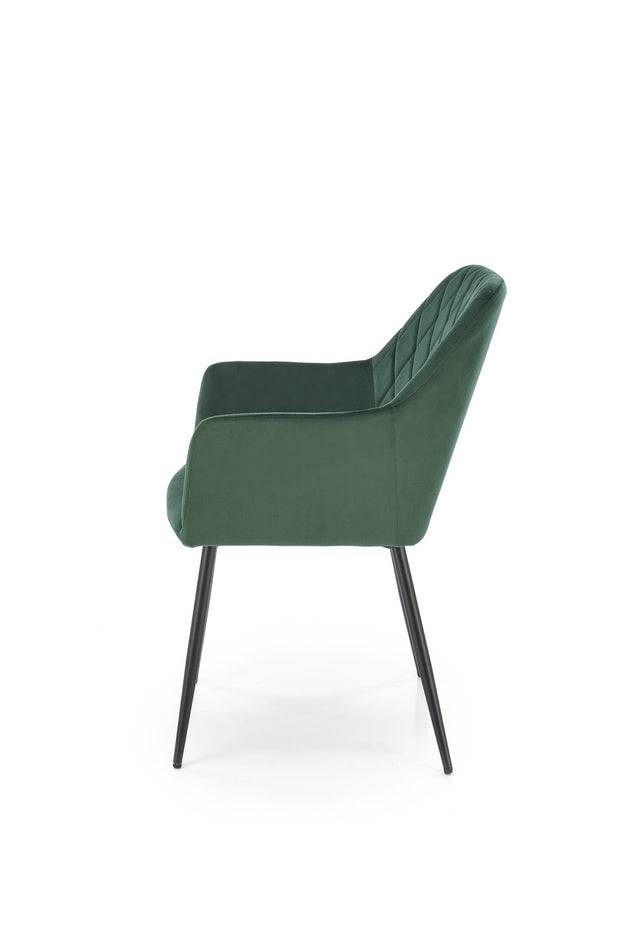 Sedia da pranzo in velluto K558 Verde (3)