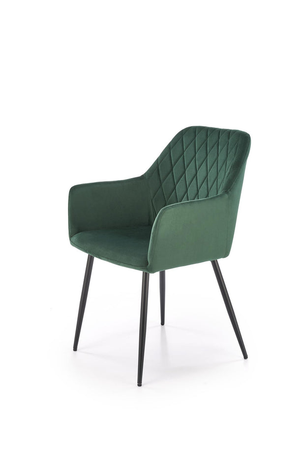 Sedia da pranzo in velluto K558 Verde (4)