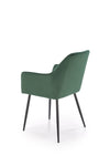 Sedia da pranzo in velluto K558 Verde (5)