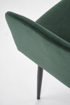 Sedia da pranzo in velluto K558 Verde (7)