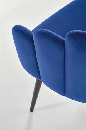 Sedia da pranzo in velluto Kai-410 Blu (3)