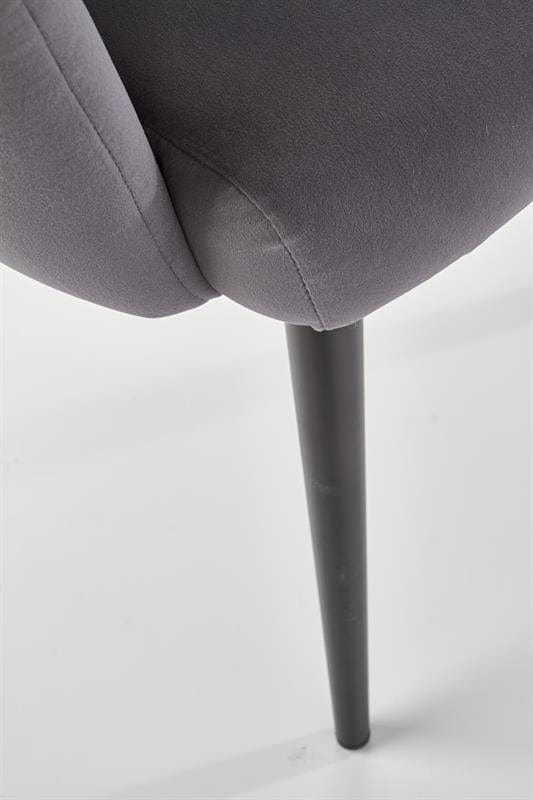 Sedia da pranzo in velluto Kai-410 Grigio (8)