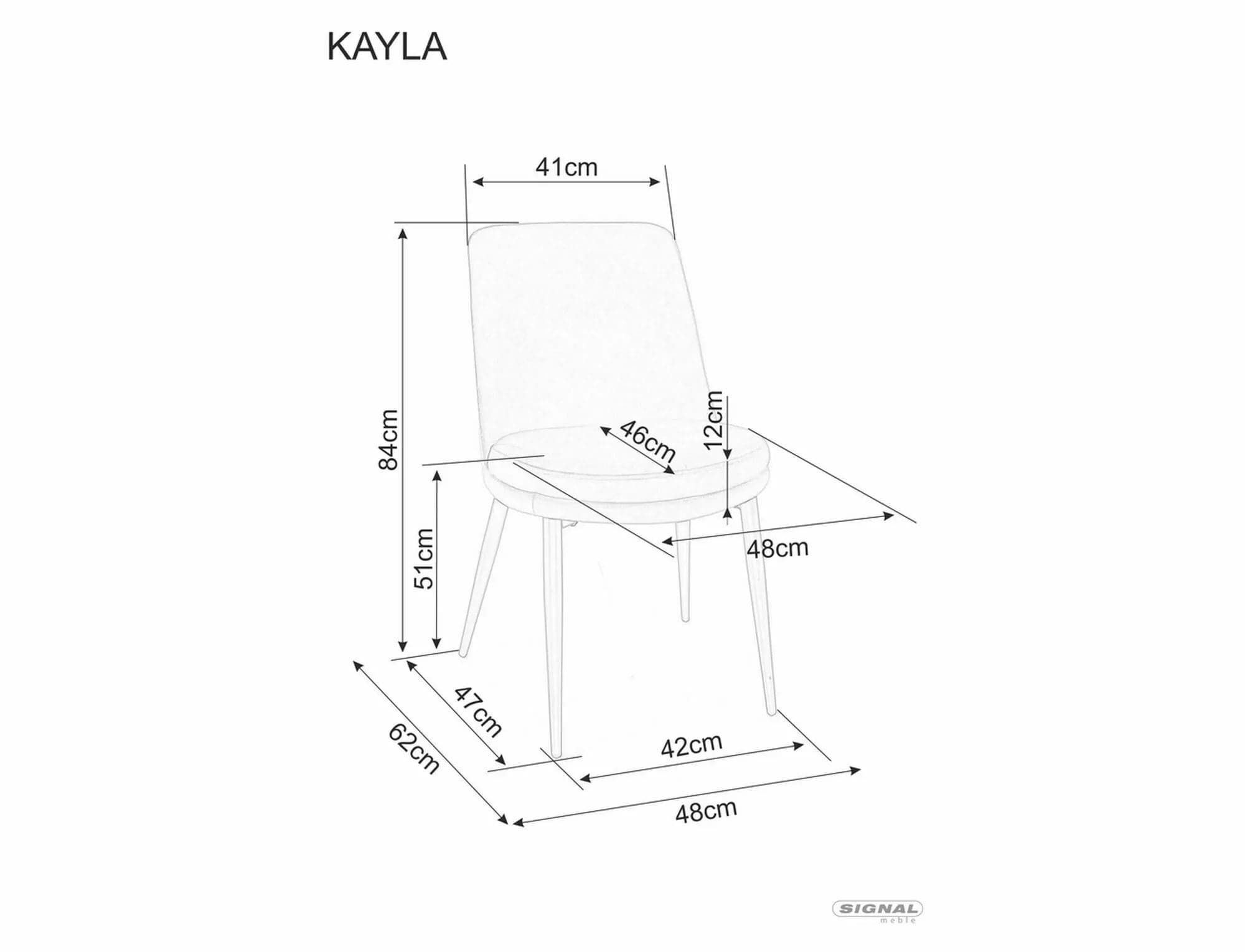 Sedia da pranzo in velluto Kayla Grigio (2)