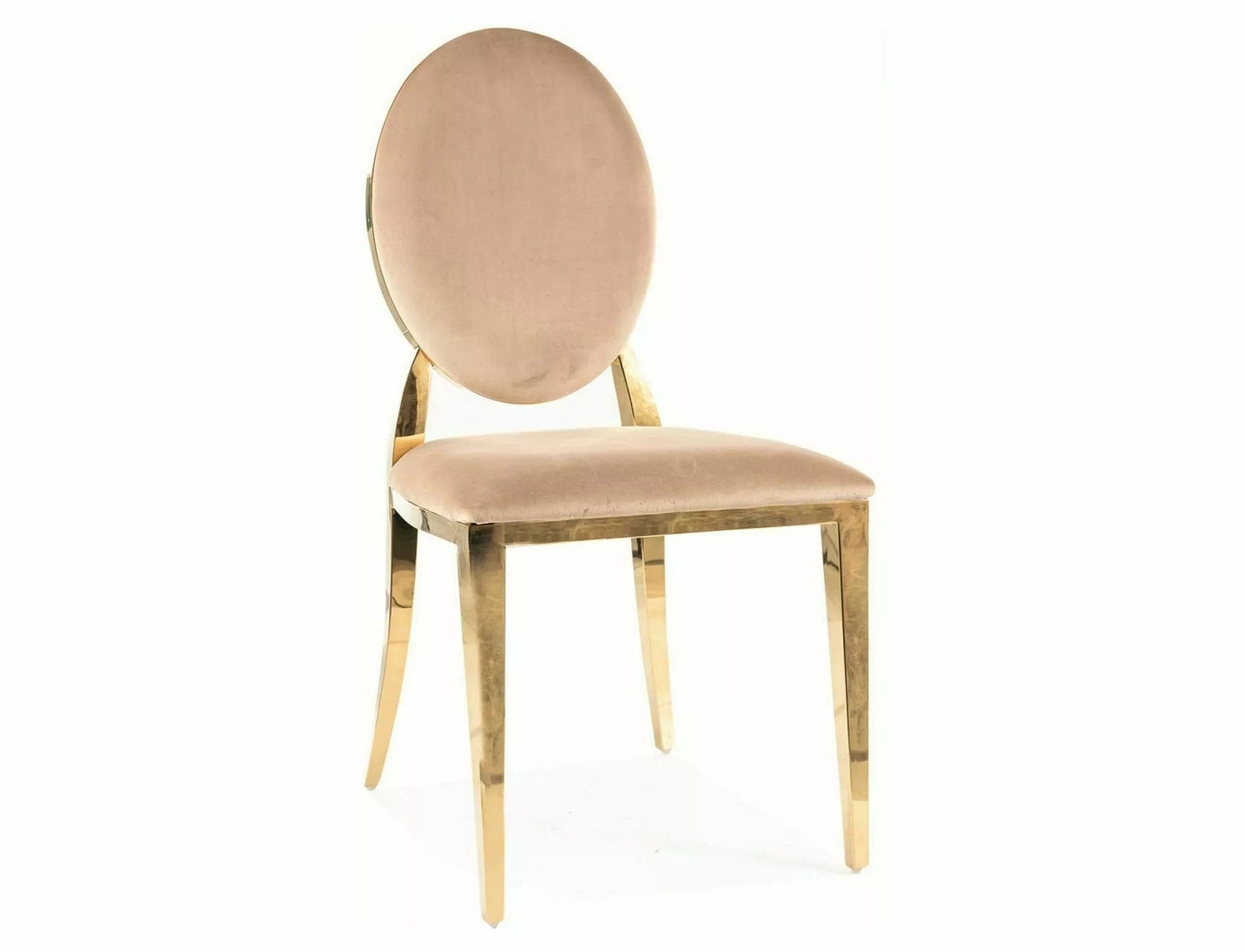 Sedia da pranzo in velluto King Beige