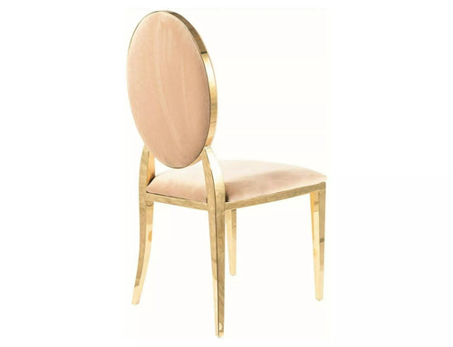 Sedia da pranzo in velluto King Beige (1)