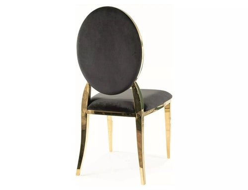 Sedia da pranzo in velluto King Nero (1)