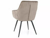 Sedia da pranzo in velluto Lilia Beige (1)
