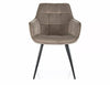 Sedia da pranzo in velluto Lilia Beige (2)