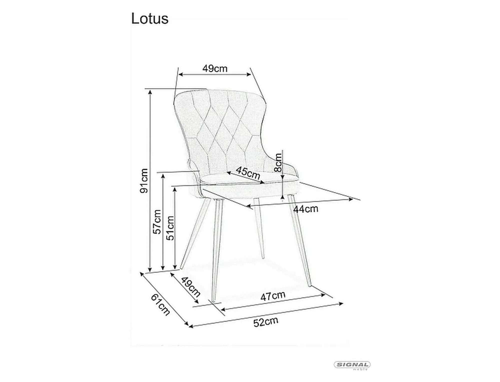Sedia da pranzo in velluto Lotus Beige (2)