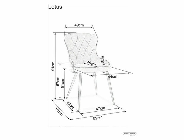Sedia da pranzo in velluto Lotus Beige (2)