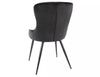 Sedia da pranzo in velluto Lotus Nero (1)