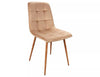 Sedia da pranzo in velluto Mila D Beige