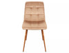 Sedia da pranzo in velluto Mila D Beige (1)