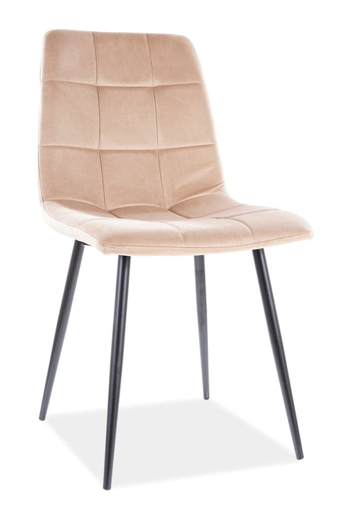 Sedia da pranzo in velluto Miley Beige