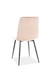 Sedia da pranzo in velluto Miley Beige (2)