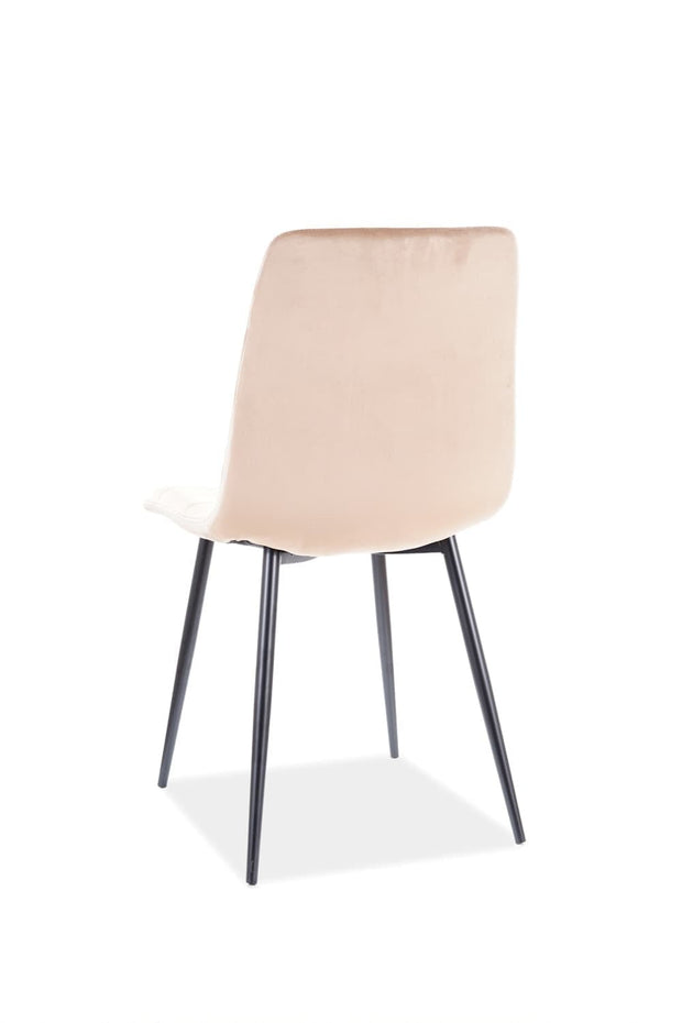 Sedia da pranzo in velluto Miley Beige (2)