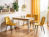 Sedia da pranzo in velluto Miley Giallo (1)