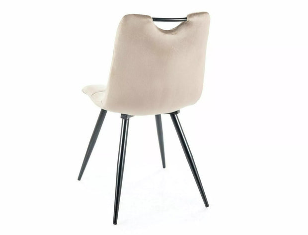 Sedia da pranzo in velluto Orfe Beige (1)