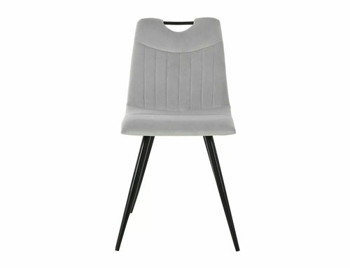 Sedia da pranzo in velluto Orfe Grigio (1)