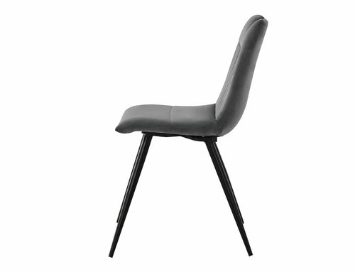 Sedia da pranzo in velluto Orfe Grigio (1)