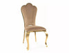 Sedia da pranzo in velluto Queen Beige