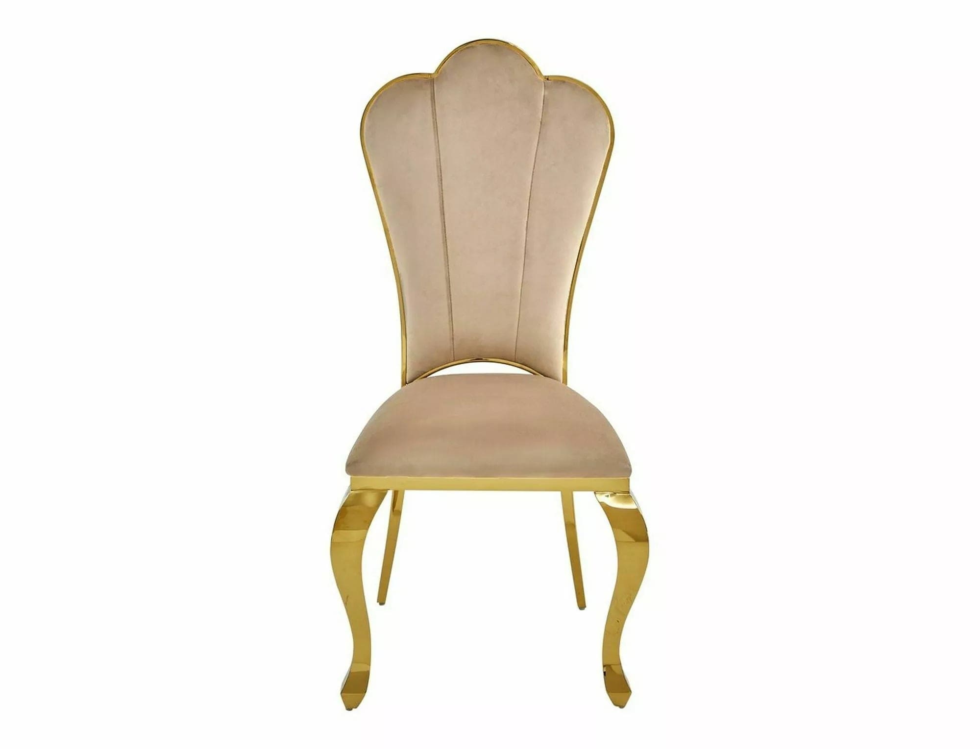 Sedia da pranzo in velluto Queen Beige (2)
