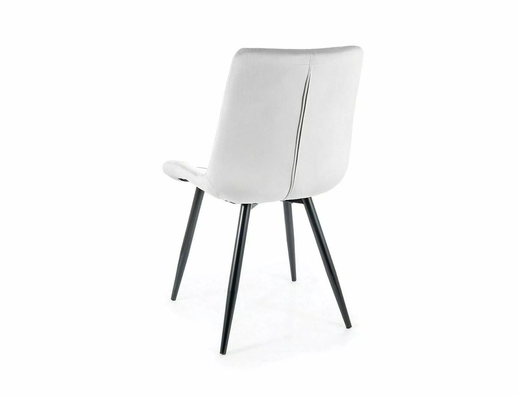 Sedia da pranzo in velluto Ralph Grigio (2)