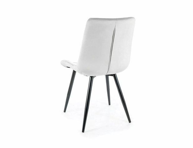 Sedia da pranzo in velluto Ralph Grigio (2)