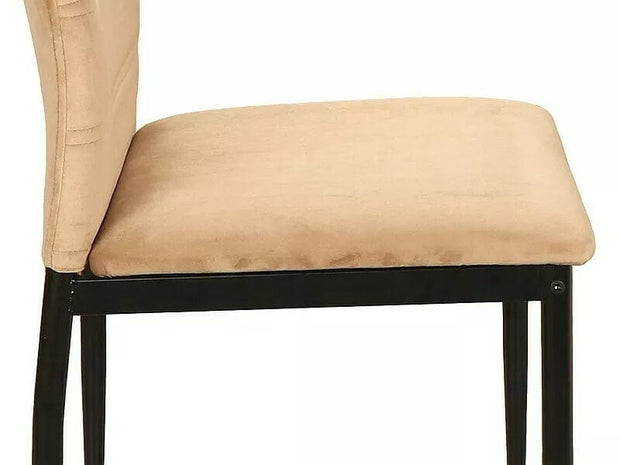 Sedia da pranzo in velluto Rip Beige (2)