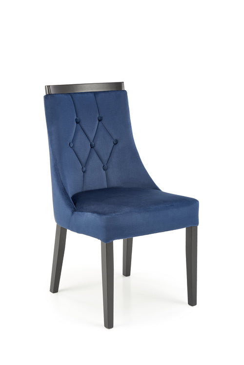Sedia da pranzo in velluto Royal Blu