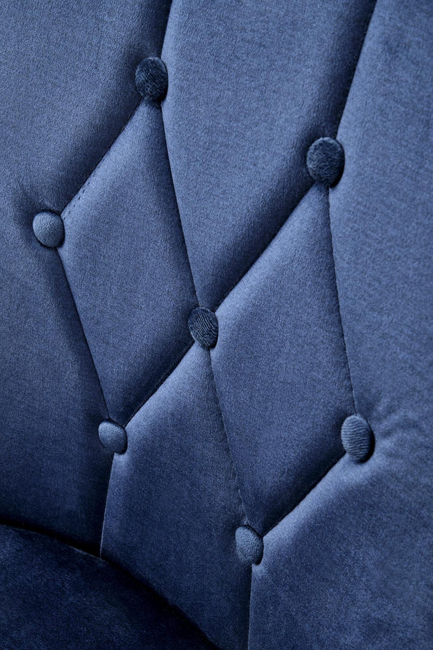 Sedia da pranzo in velluto Royal Blu (6)
